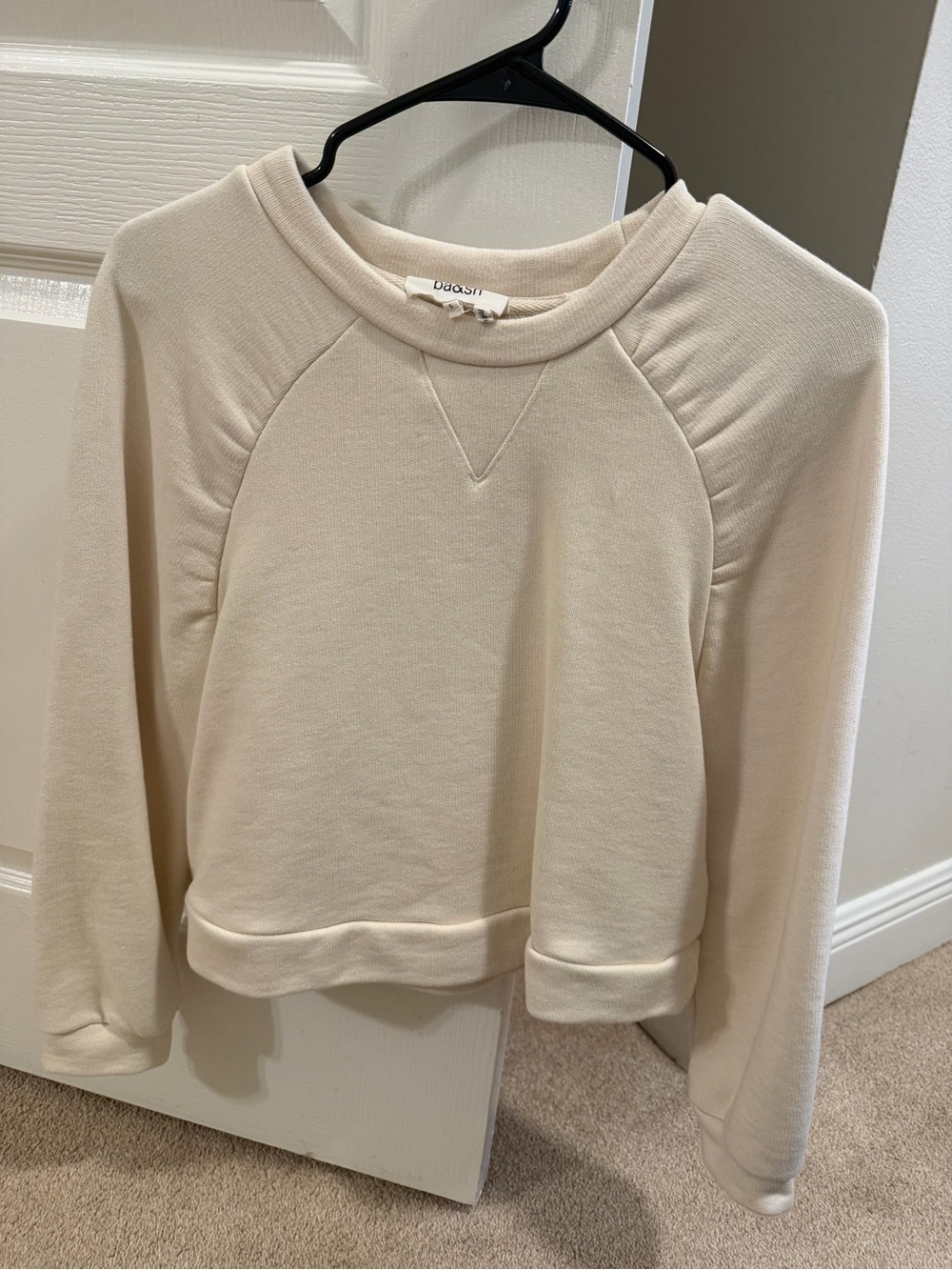 ba&sh Cream Pullover Sweatshirt